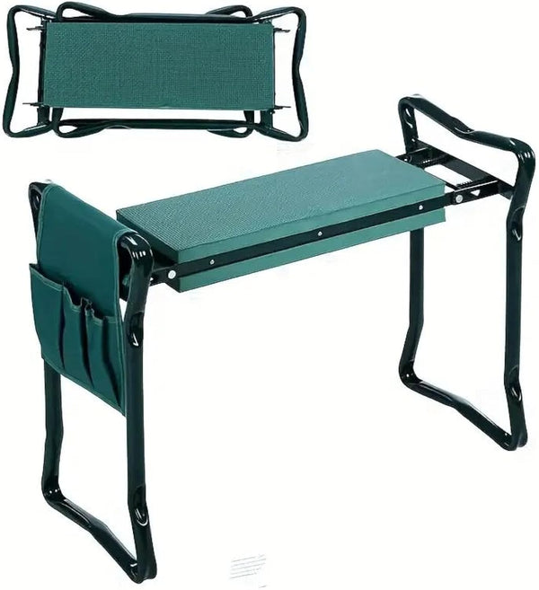 Daolar Kneebench Hage Seat Kneeler med myk knepute for hagegård, Hage Kneeler, Oppfoldbar hageavføring opptil 170 kg med 2 verktøyposer, Hagestol for kneing og sitte